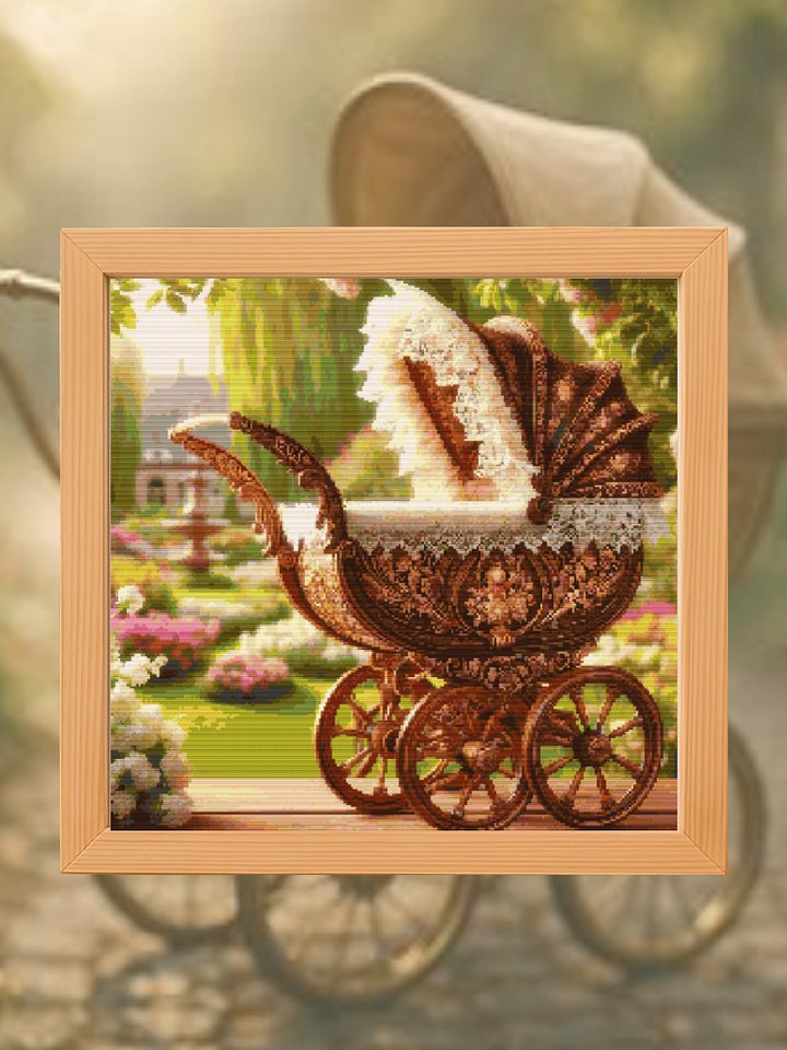 Vintage Pram Cross Stitch Pattern product image (1)