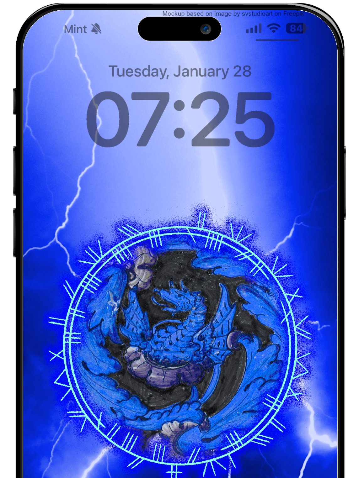 Blue Dragon Phone Wallpaper product image (1)