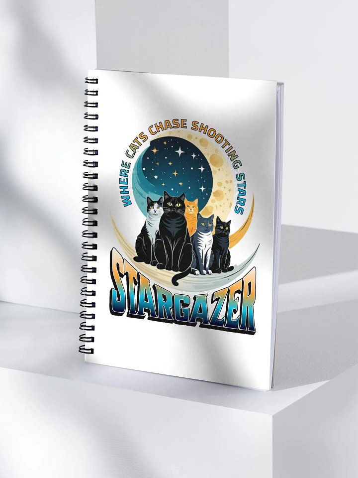 Where Cats Chase Shooting Stars Stargazer Spiral Notebook product image (1)