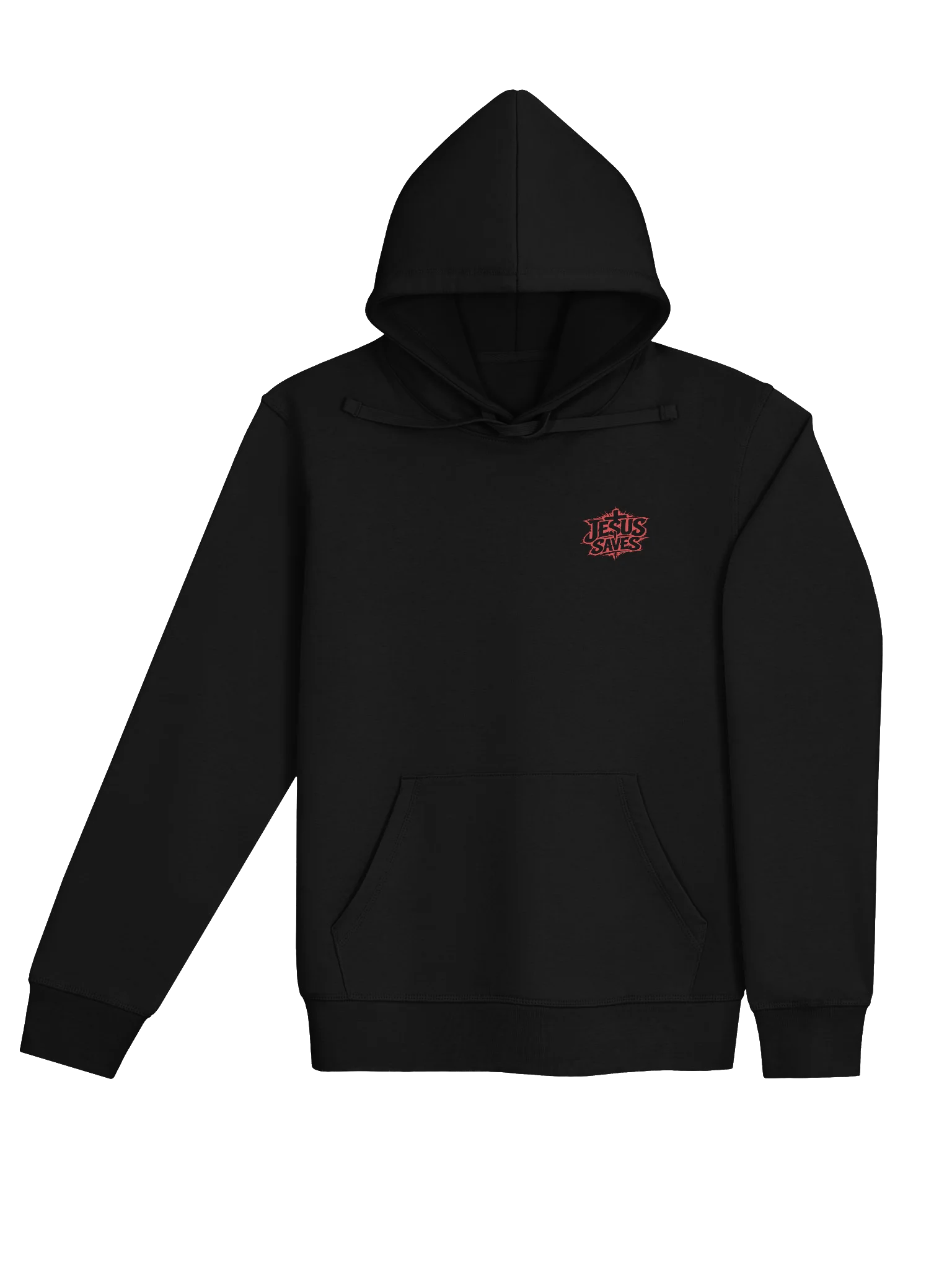 Jesus Saves Hoodie (red tex - back) product image (4)
