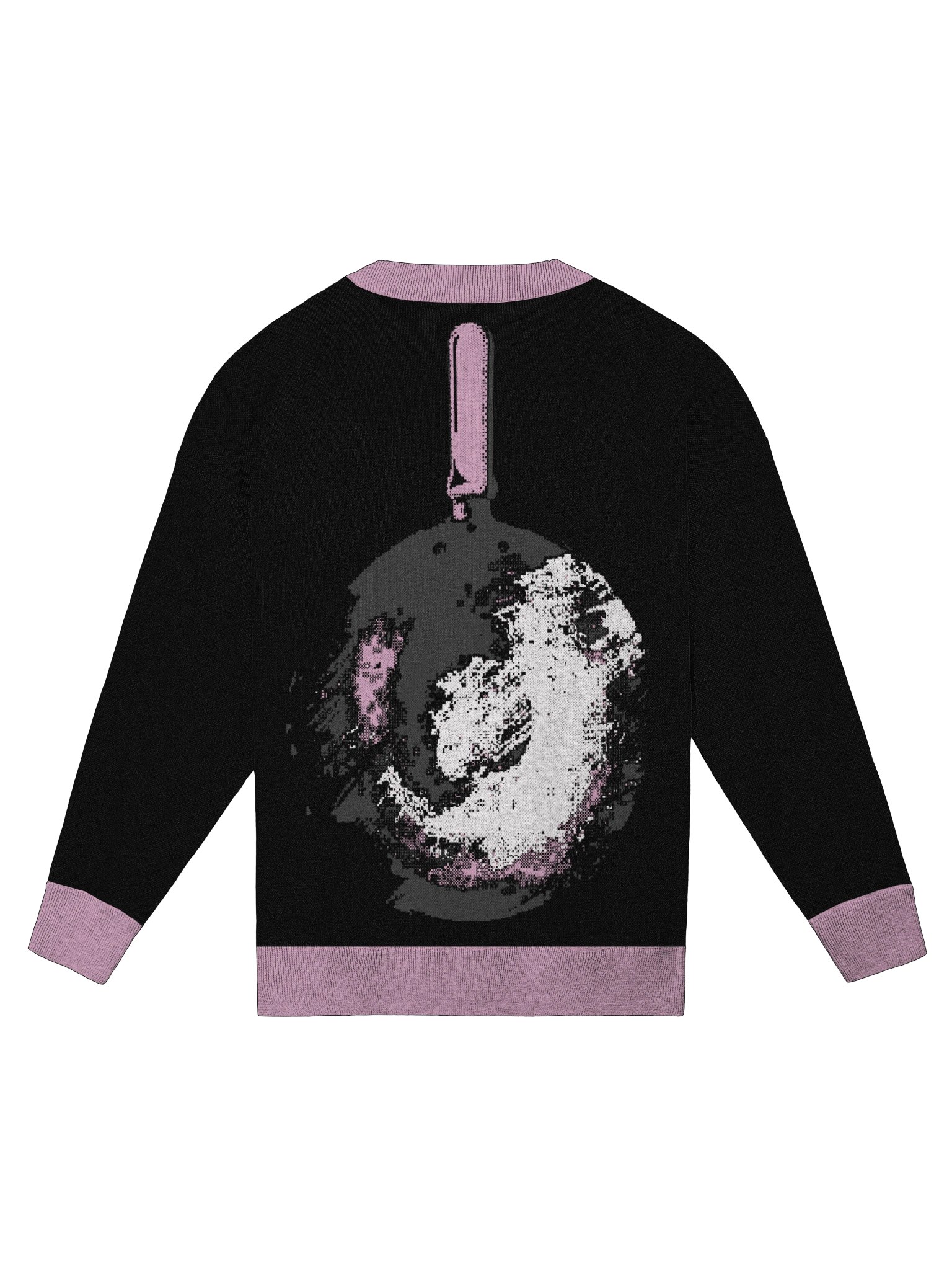 Carbon | Relaxed Fit Jacquard Knit Crewneck | Grunge Streetwear product image (3)