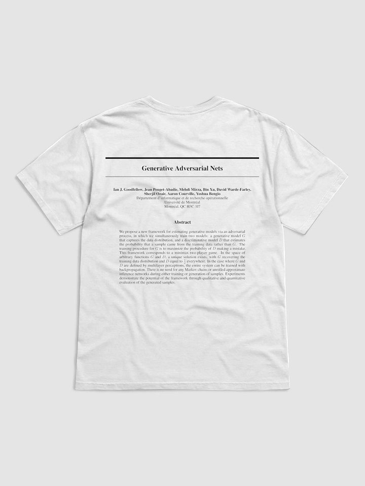 Generative Adversarial Nets T-Shirt product image (11)