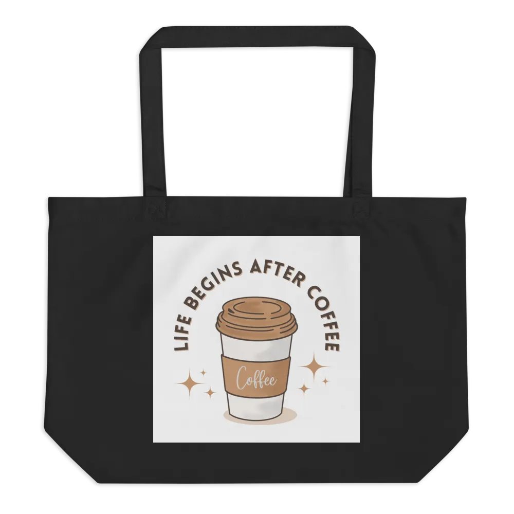 "Life Begins After Coffee" Tote Bag product image (1)