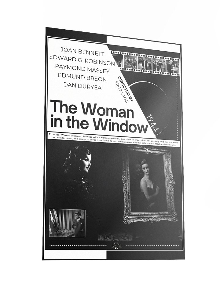 The Woman in the Window with Edward G. Robinson, Joan Bennett and Raymond Massey 1944 | Movie Poster | 12x18 Wall Art product image (2)