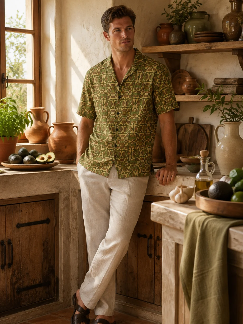 Avocado Reverie – Men's Avocado Pattern Hawaiian Shirt product image (1)