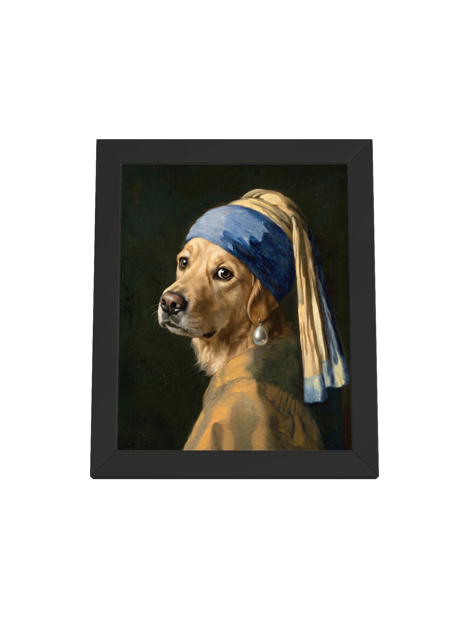 Golden with a Pearl Earring Framed Poster product image (9)