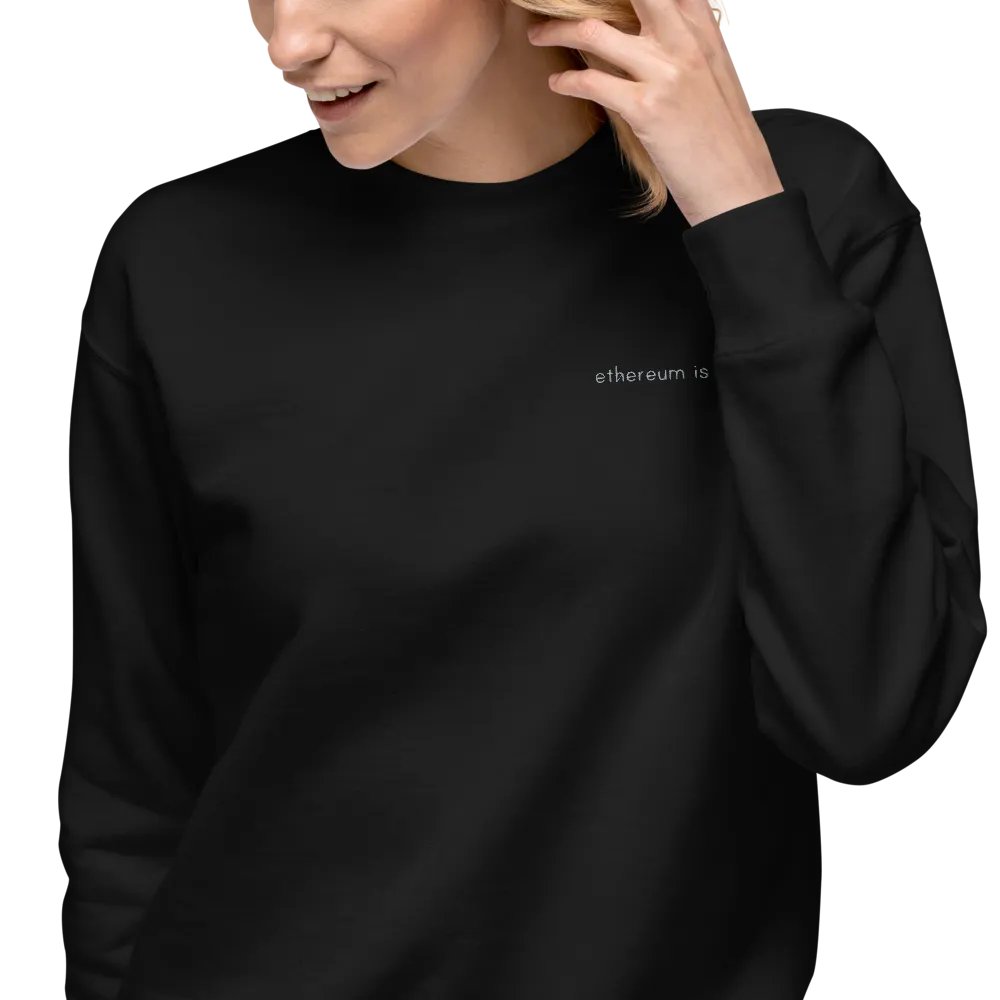 Ethereum is good crewneck (black) product image (5)