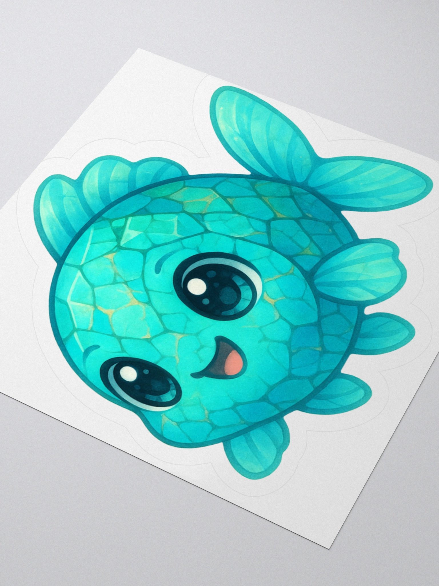 Turquoise (December) Fish Sticker product image (6)