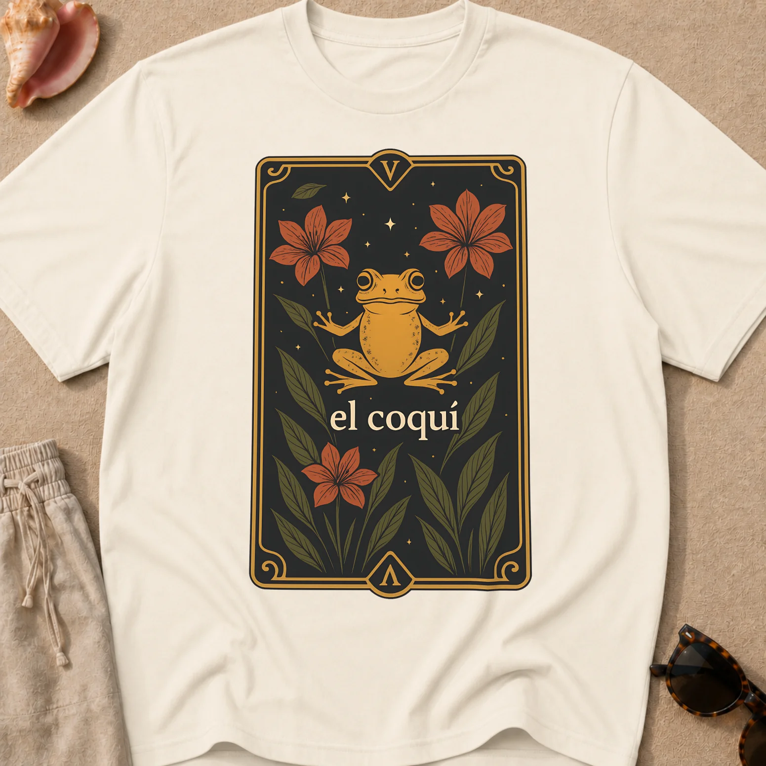 El Coquí Carta Tarot Camiseta Unisex product image (1)