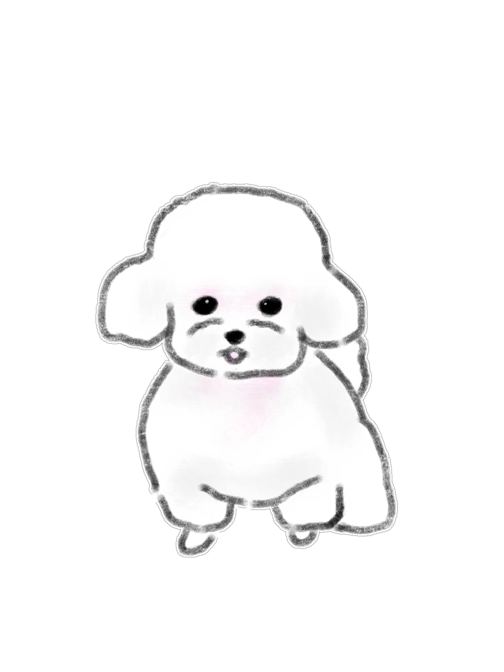 27 Hand-Drawn White Dog PNG Clipart Bundle product image (3)