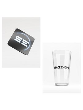 SpaceEngine Drinking Glass & Coaster