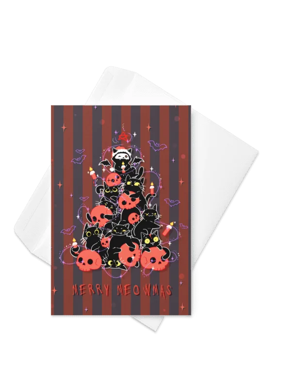 Gothic Christams cat tree - holiday Card product image (3)