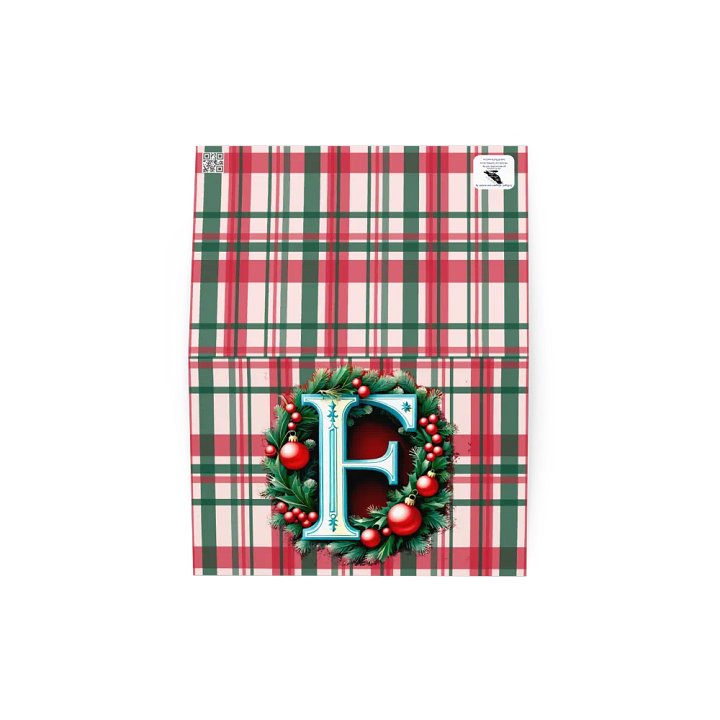 Christmas Monogram Letter F(5) Card product image (2)