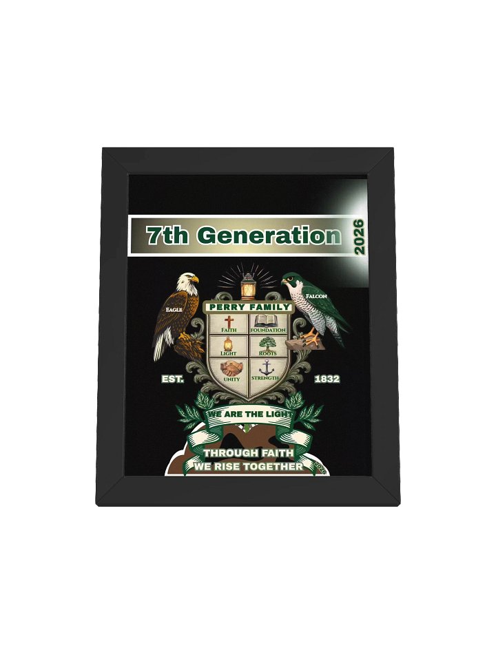 7th Generation Perry Family Reunion 2026 Framed Poster – 8" x 10" Legacy Edition product image (1)