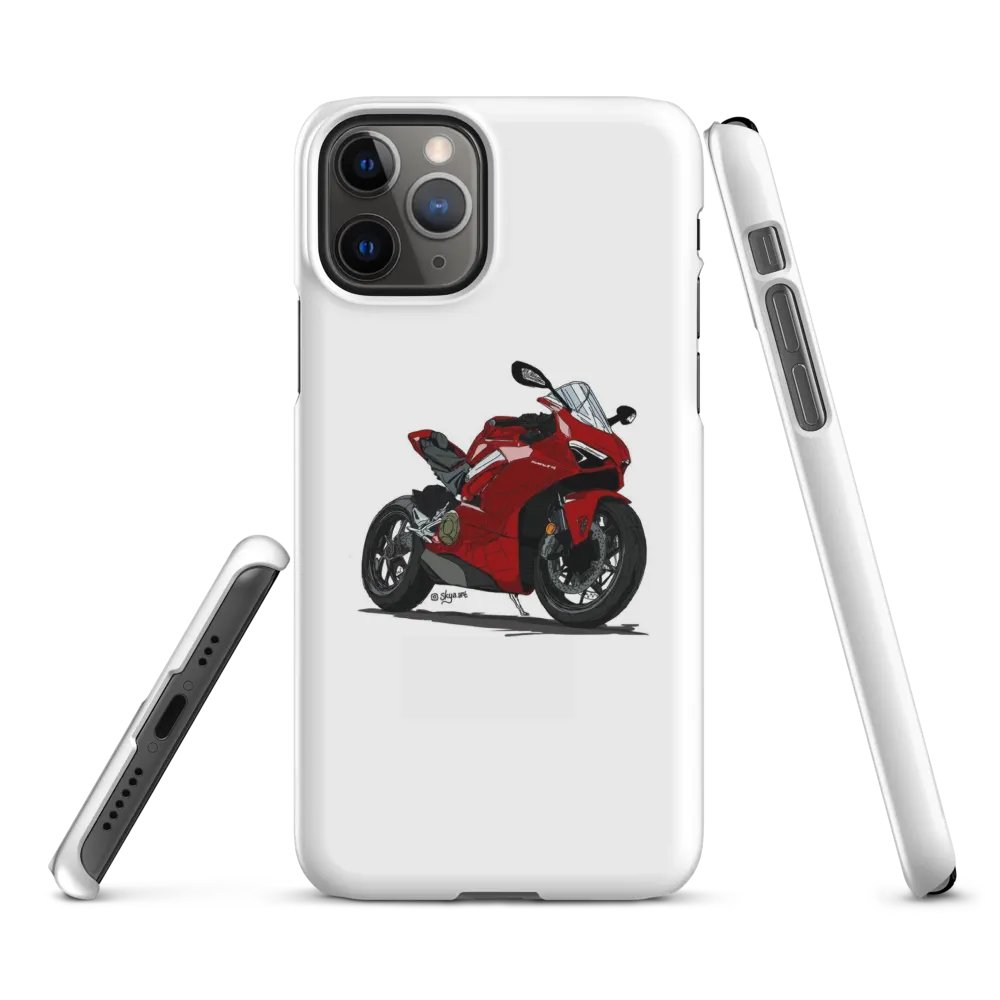 Sleek Red Motorcycle iPhone® Snap Case product image (2)