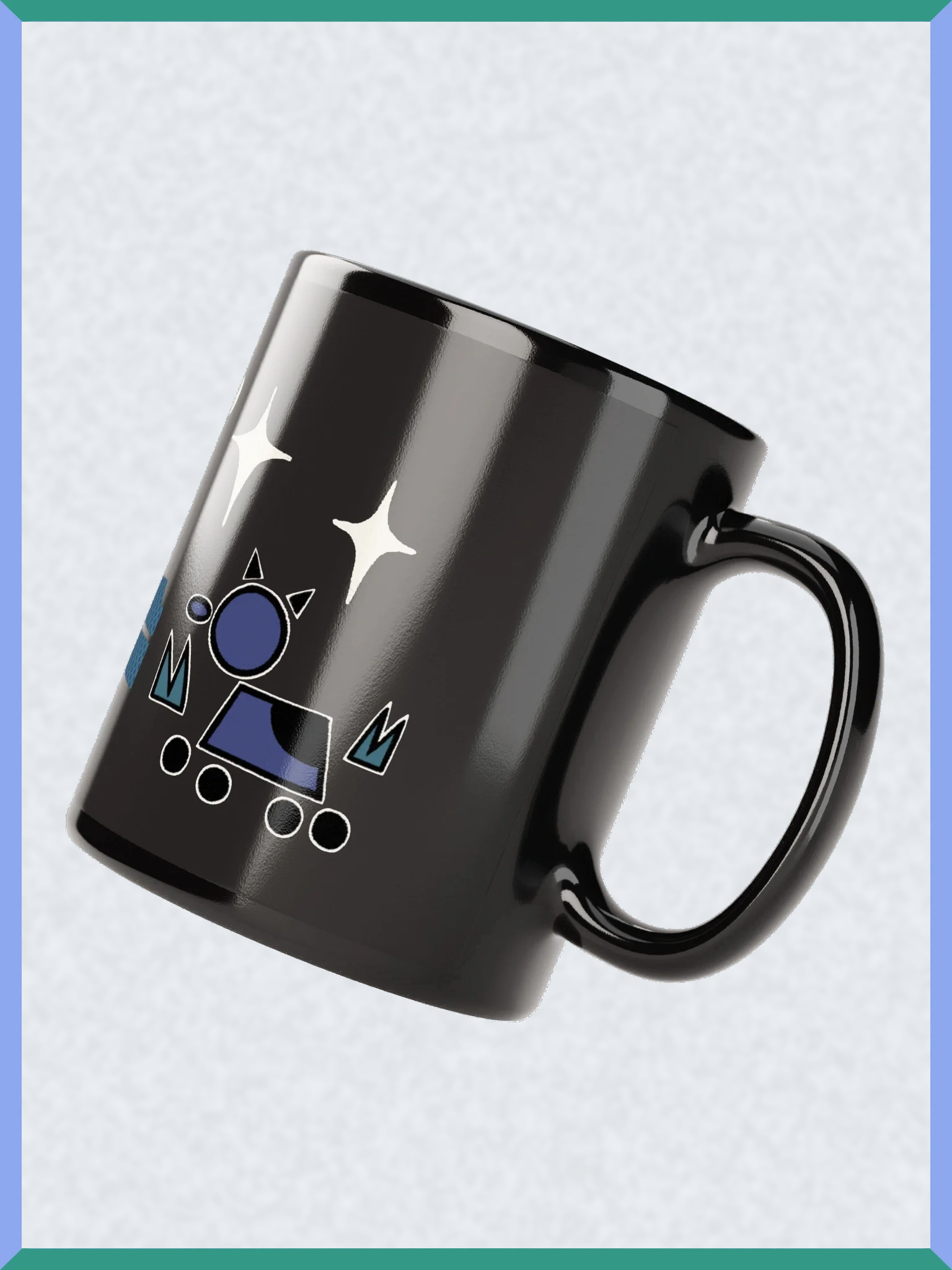Curious Cow - Black Glossy Mug product image (3)