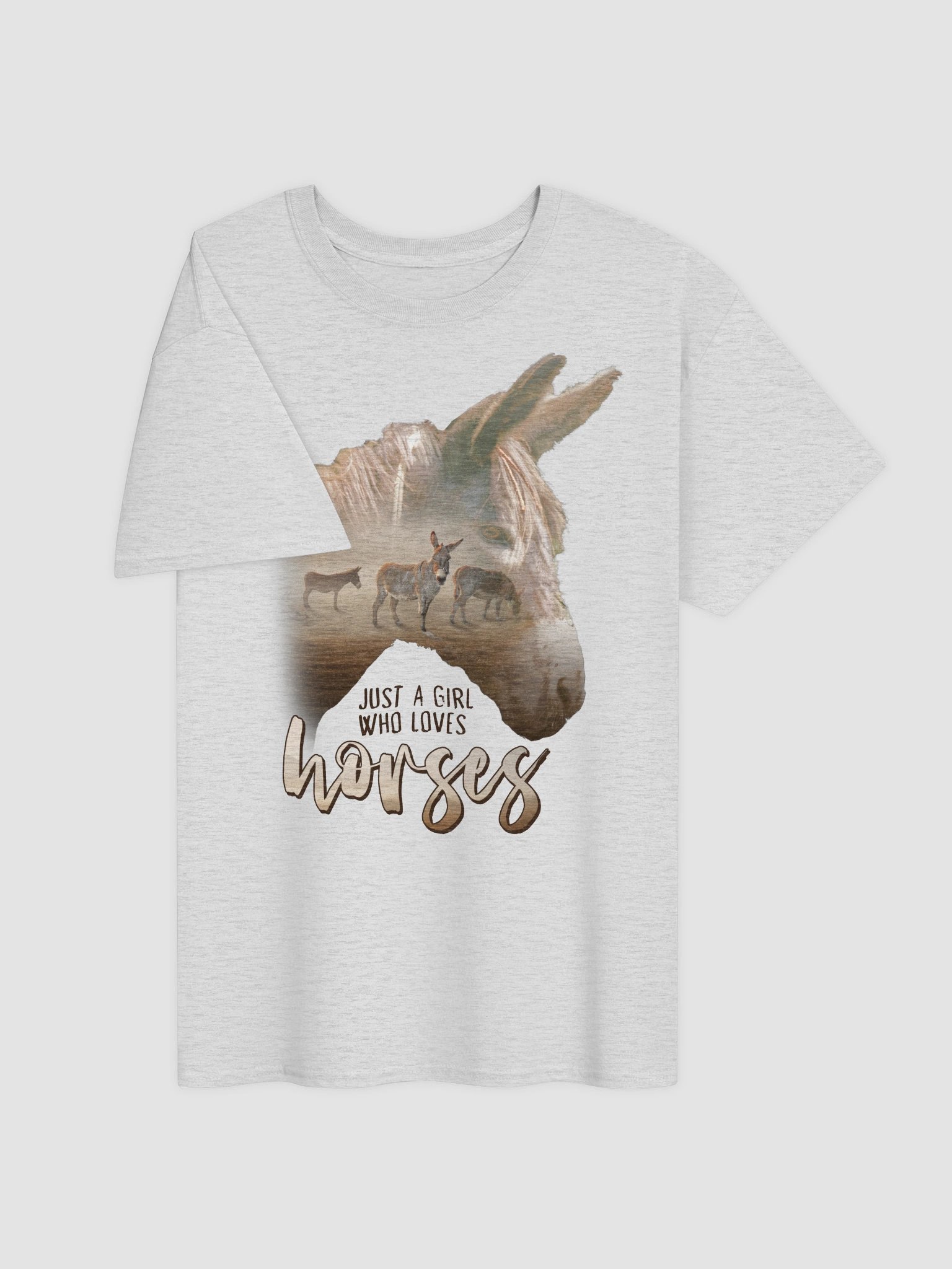 Just a girl who loves "horses" - donkey T-shirt product image (3)