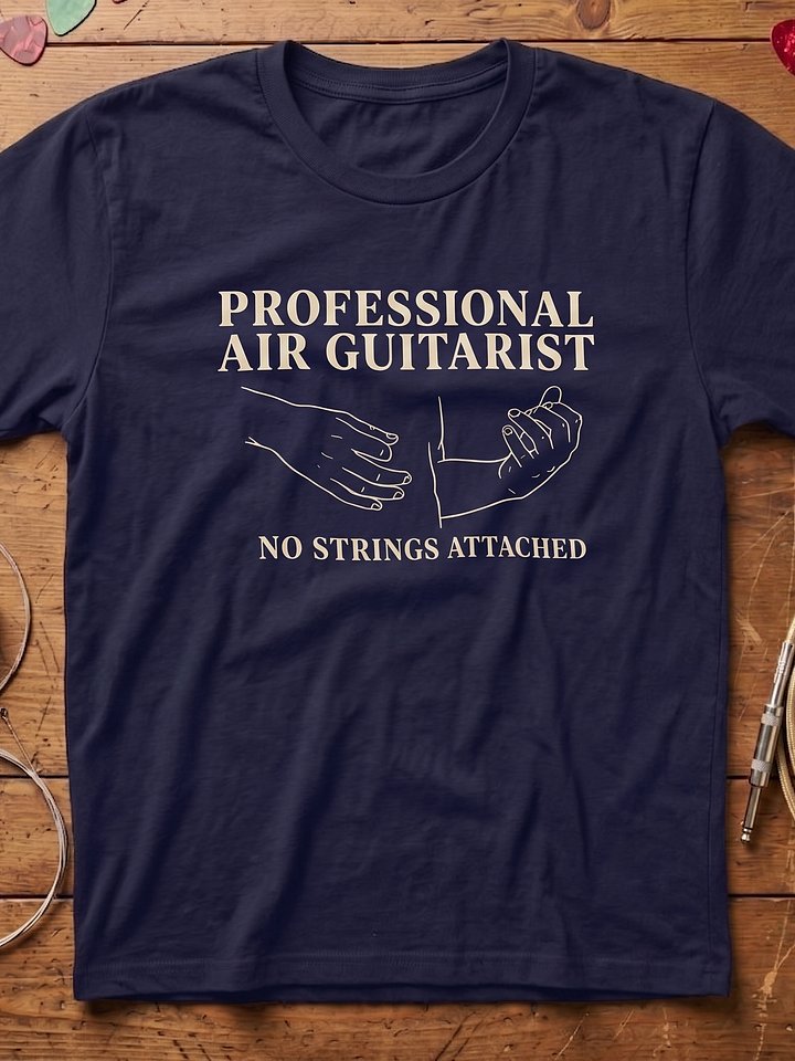 Professional Air Guitarist - Guitar T-Shirt | Funny Guitar T-Shirts product image (1)