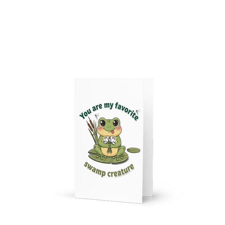 Valentine's Day Gift for Him/Her - "Favorite Swamp Creature" Frog Card - Funny Quirky Greeting Card product image (1)