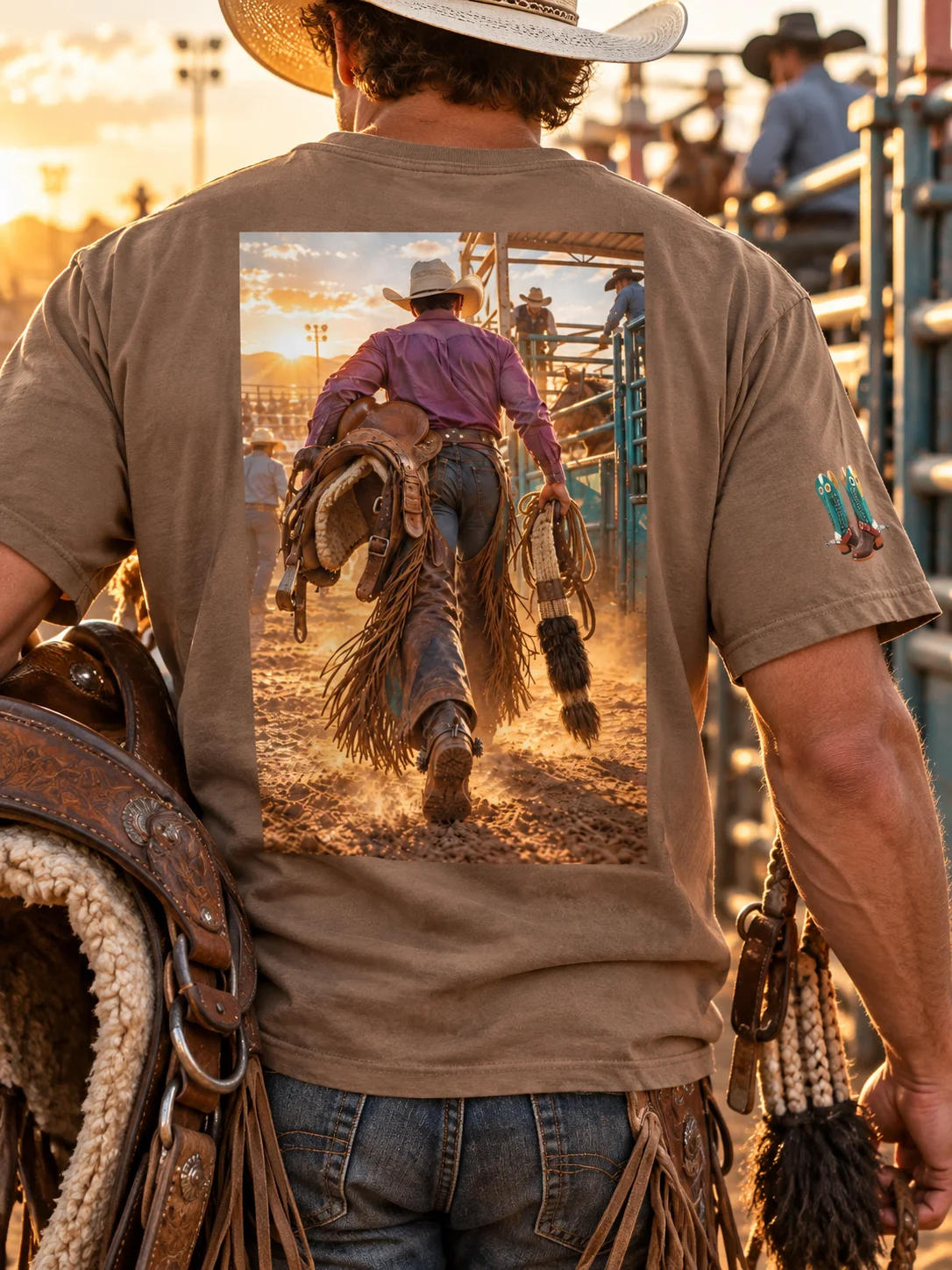 Saddle Bronc Get Ready T-Shirt | ROUGHSTOCK RODEO™ product image (110)