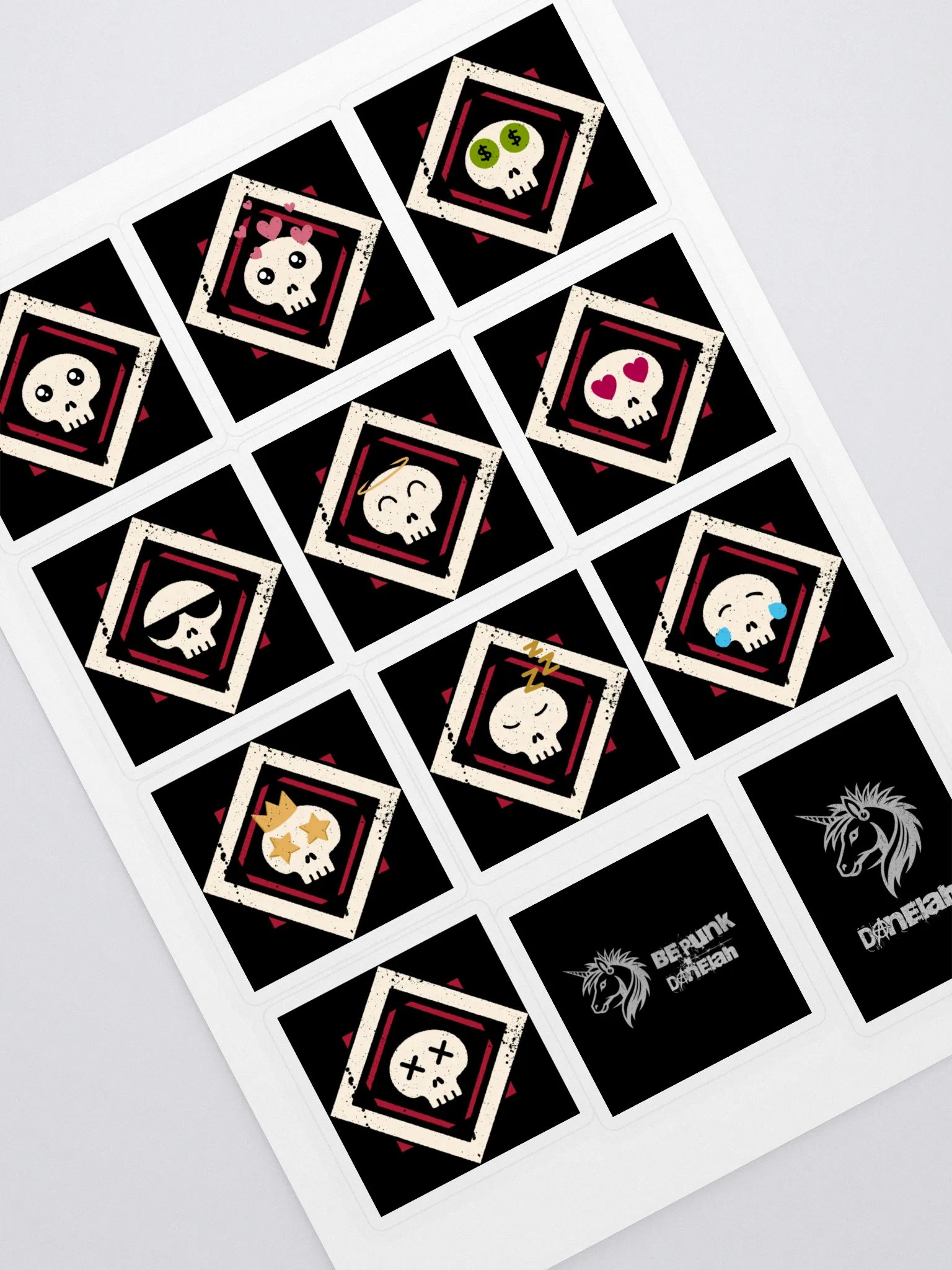 Expressive Skulls Kiss Cut Sticker Sheet - Set 1 product image (1)
