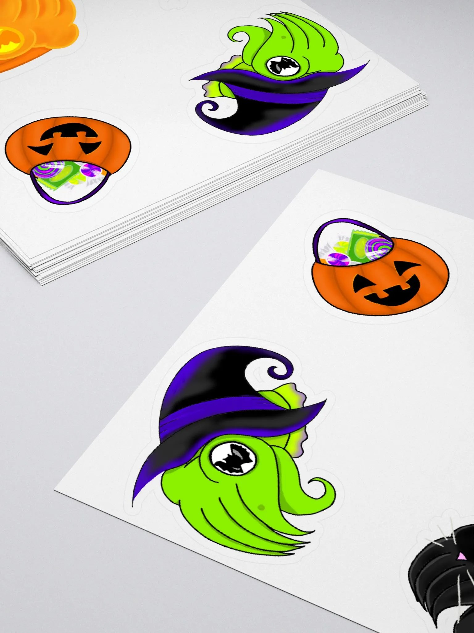 Halloween Sticker Sheet Mini - Witch & Pumpkins product image (4)
