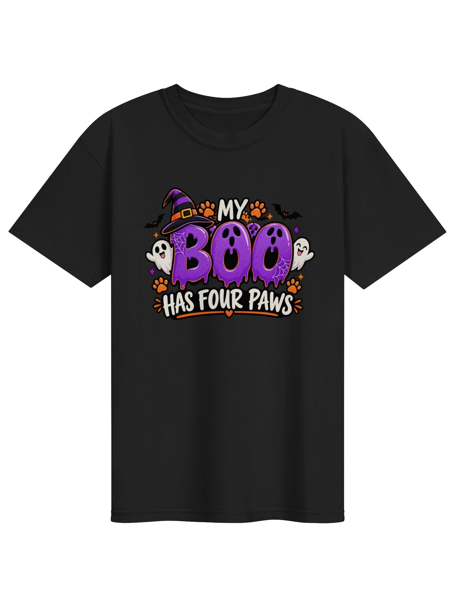 My Boo Has Four Paws Halloween T-Shirt – Cute Dog Lover Spooky Season Tee product image (3)