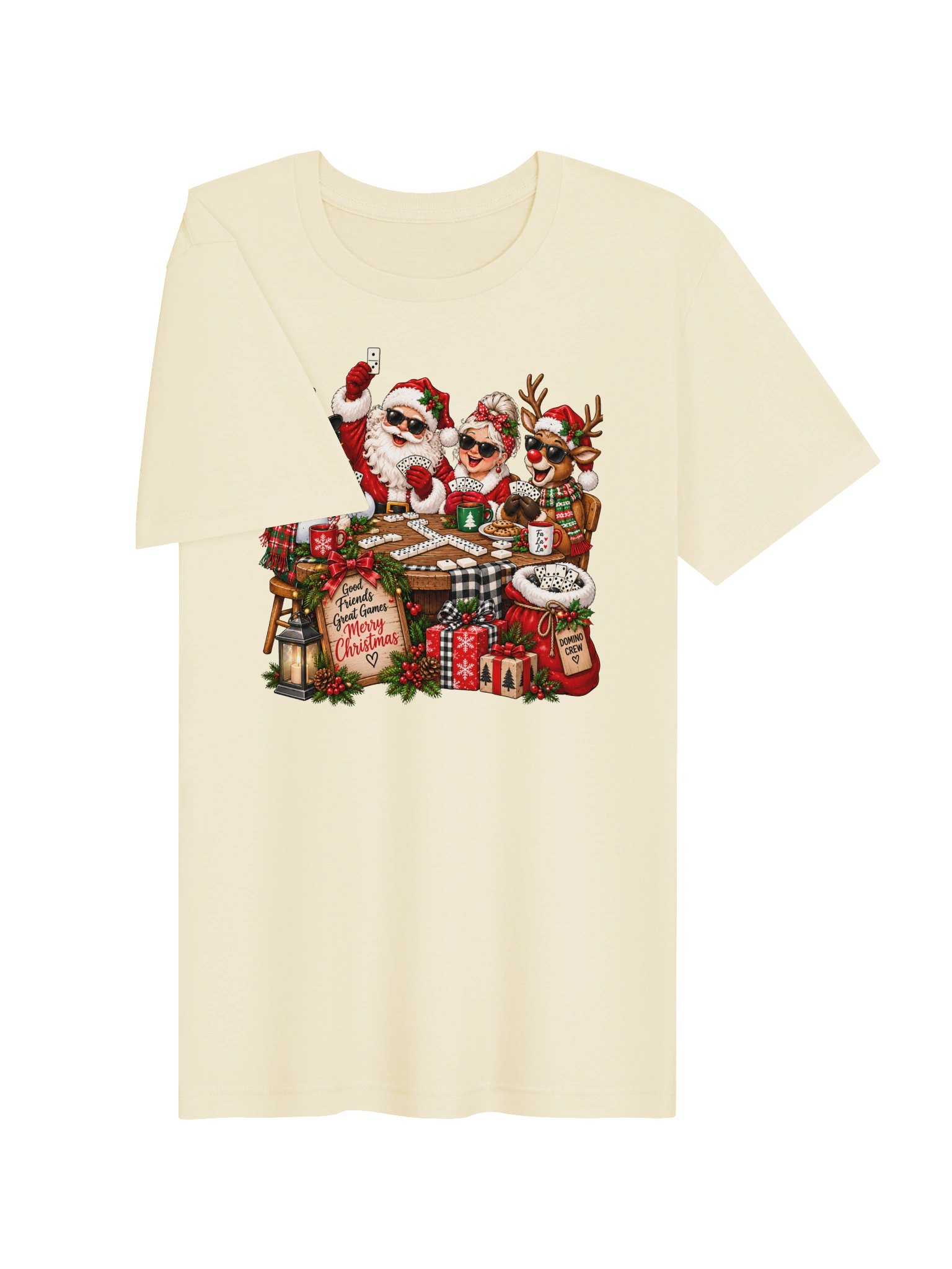 Good Friends, Great Games, Merry Christmas Domino T-Shirt product image (3)