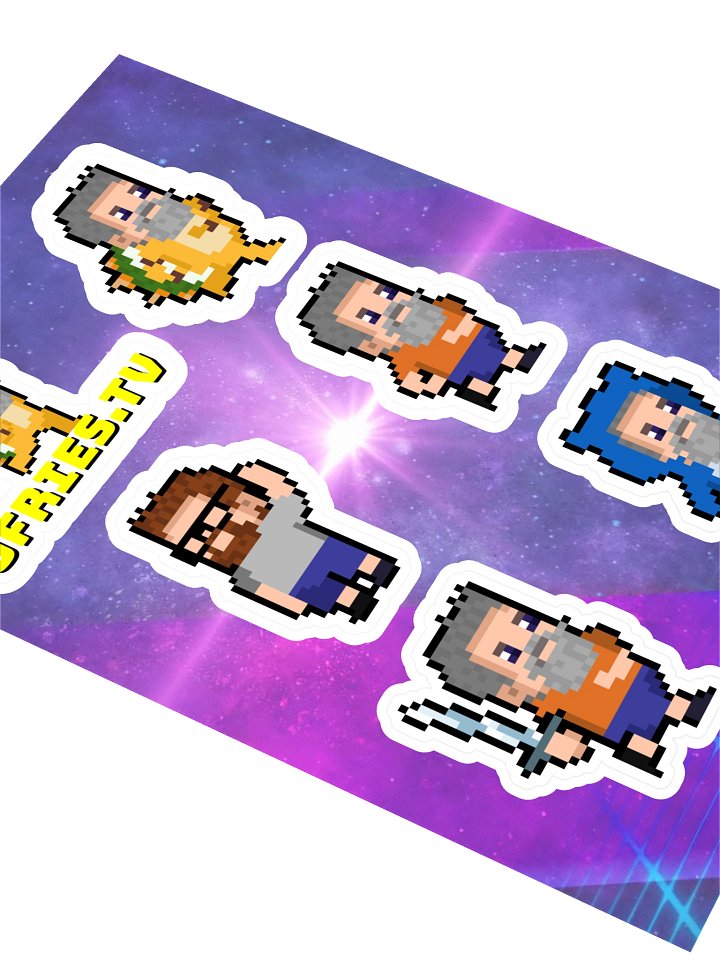JFries.TV Pixel Characters Sticker Sheet product image (2)