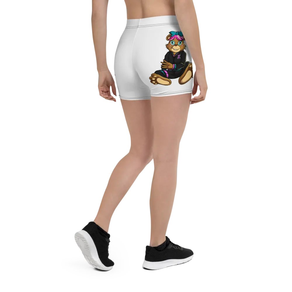 Sitting Girl Bear White Shorts product image (3)