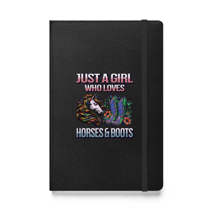 Just A Girl Who Loves Horses And Boots Hardcover Journal product image (1)