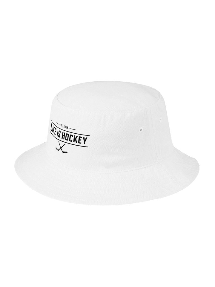 Life Is Hockey Bucket Hat (White) product image (2)