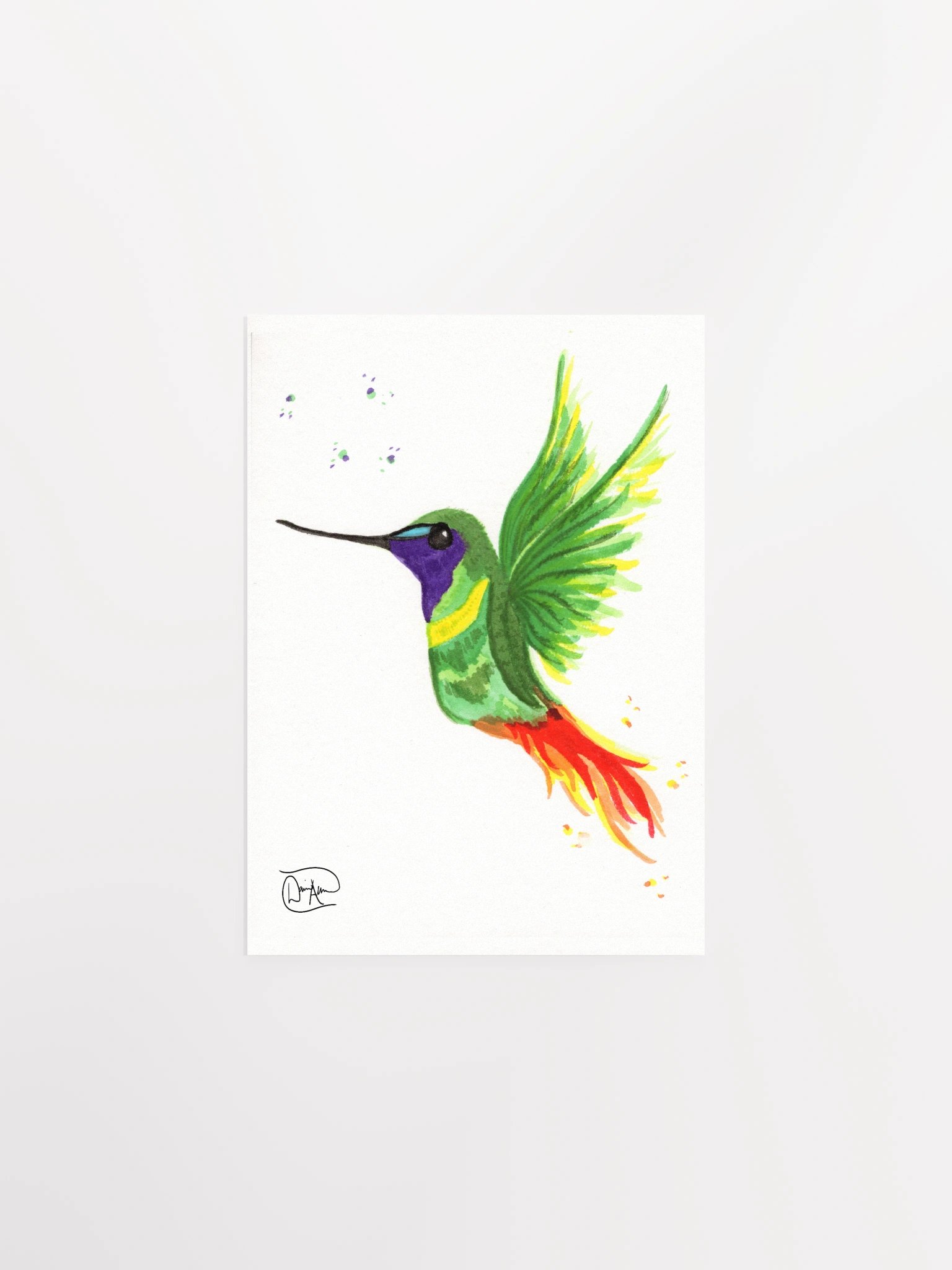 Hummingbird Watercolour Print product image (1)