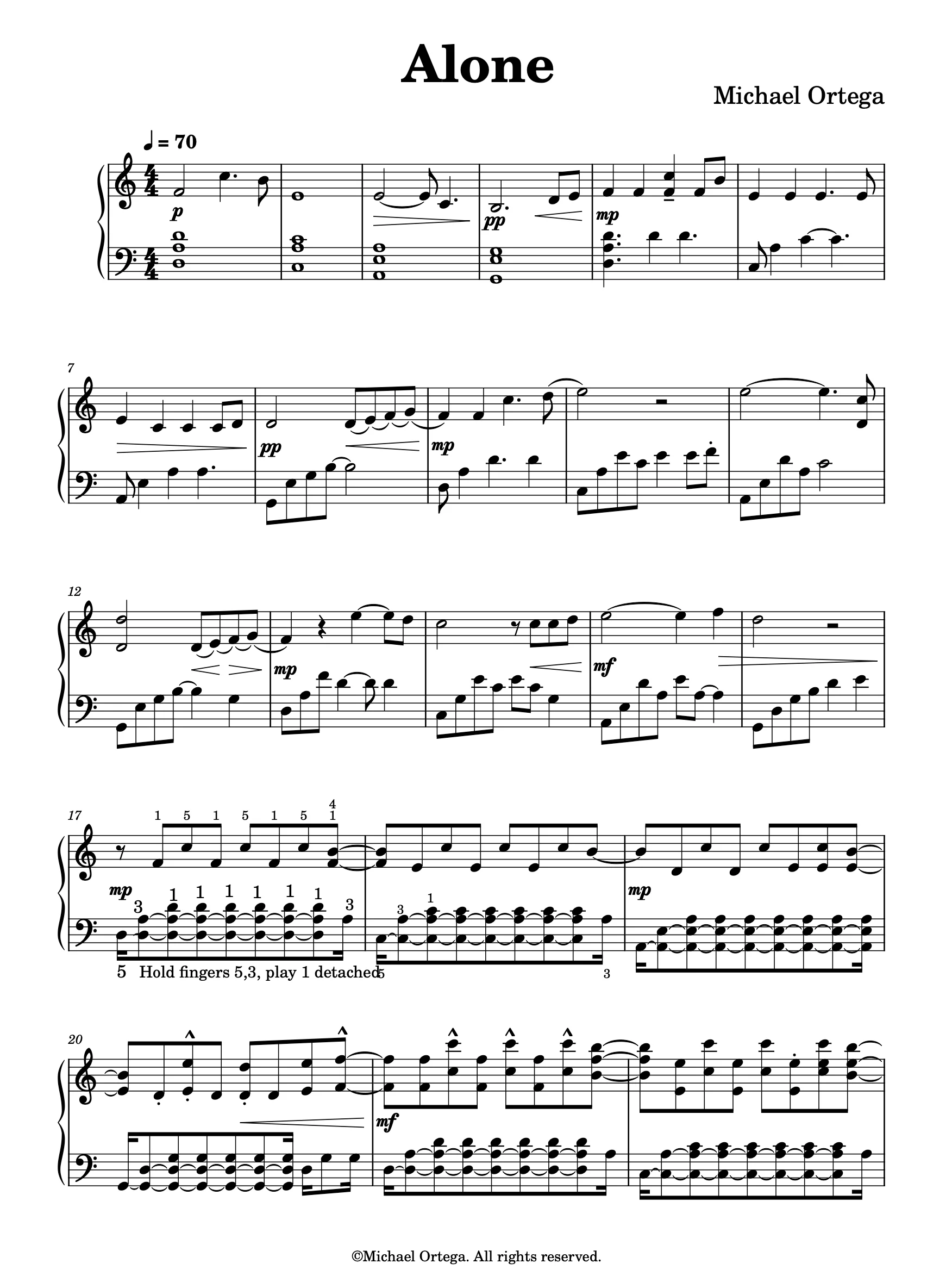 Alone (Digital Score Download) product image (2)