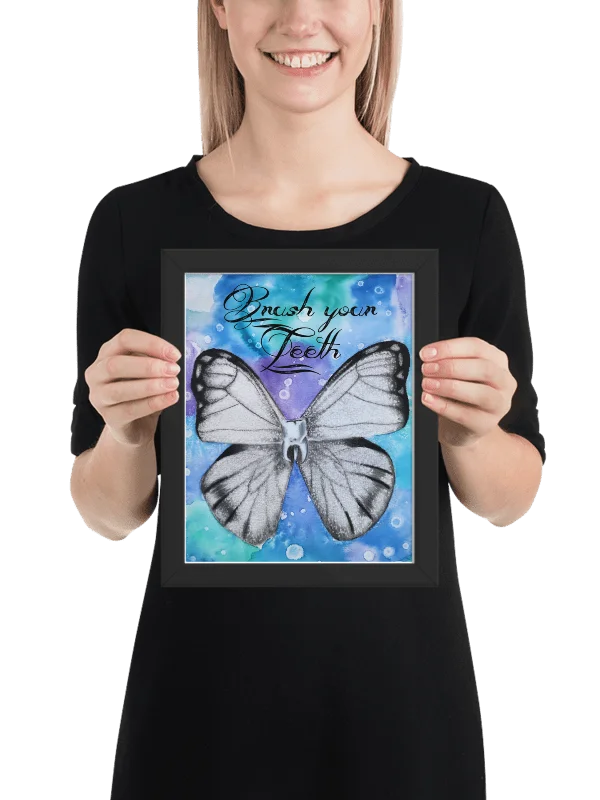 Watercolor and Charcoal Tooth Fairy Framed Art Print product image (10)