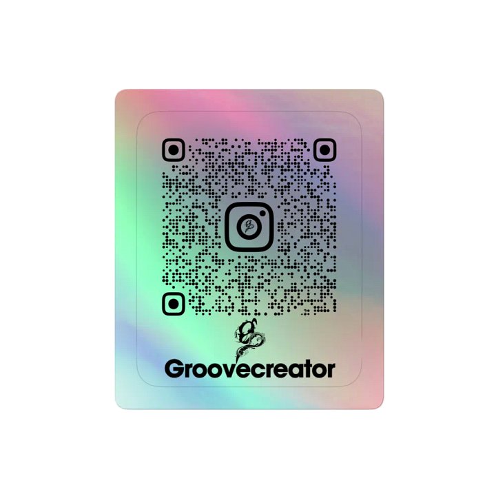 Holographic Groovecreator BLACK Stickers product image (2)