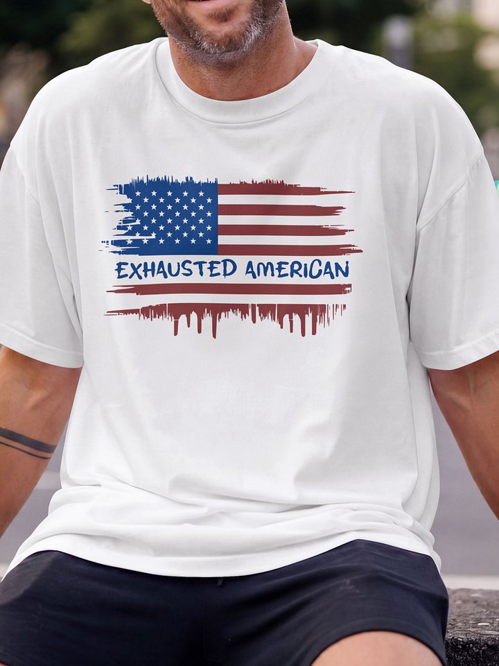 Exhausted American Tshirt product image (1)