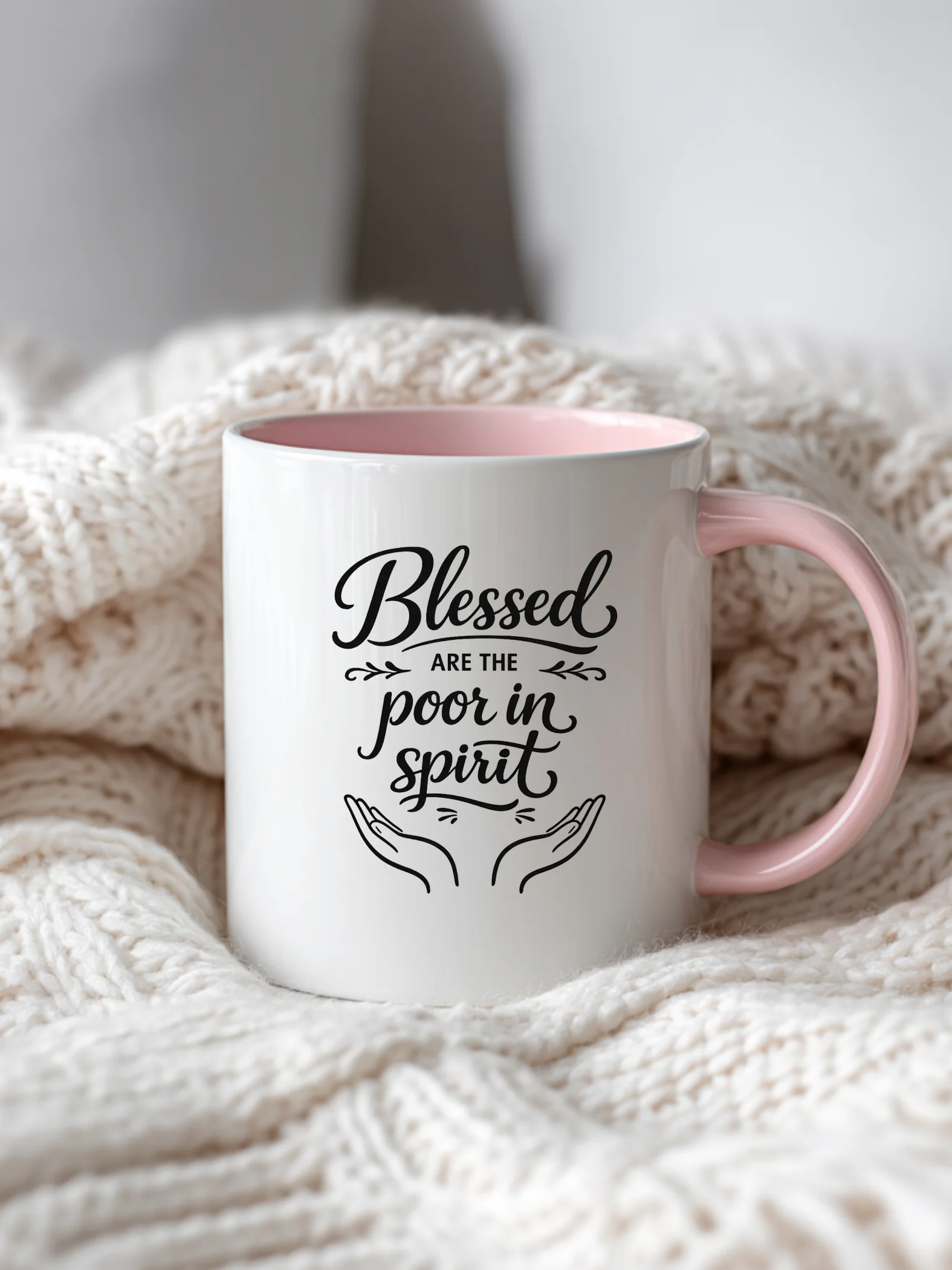 Blessed Are the Poor in Spirit Christian Coffee Mug | Matthew 5:3 Bible Verse Mug | Faith-Inspired Gift | Kingdom Life Co. product image (1)