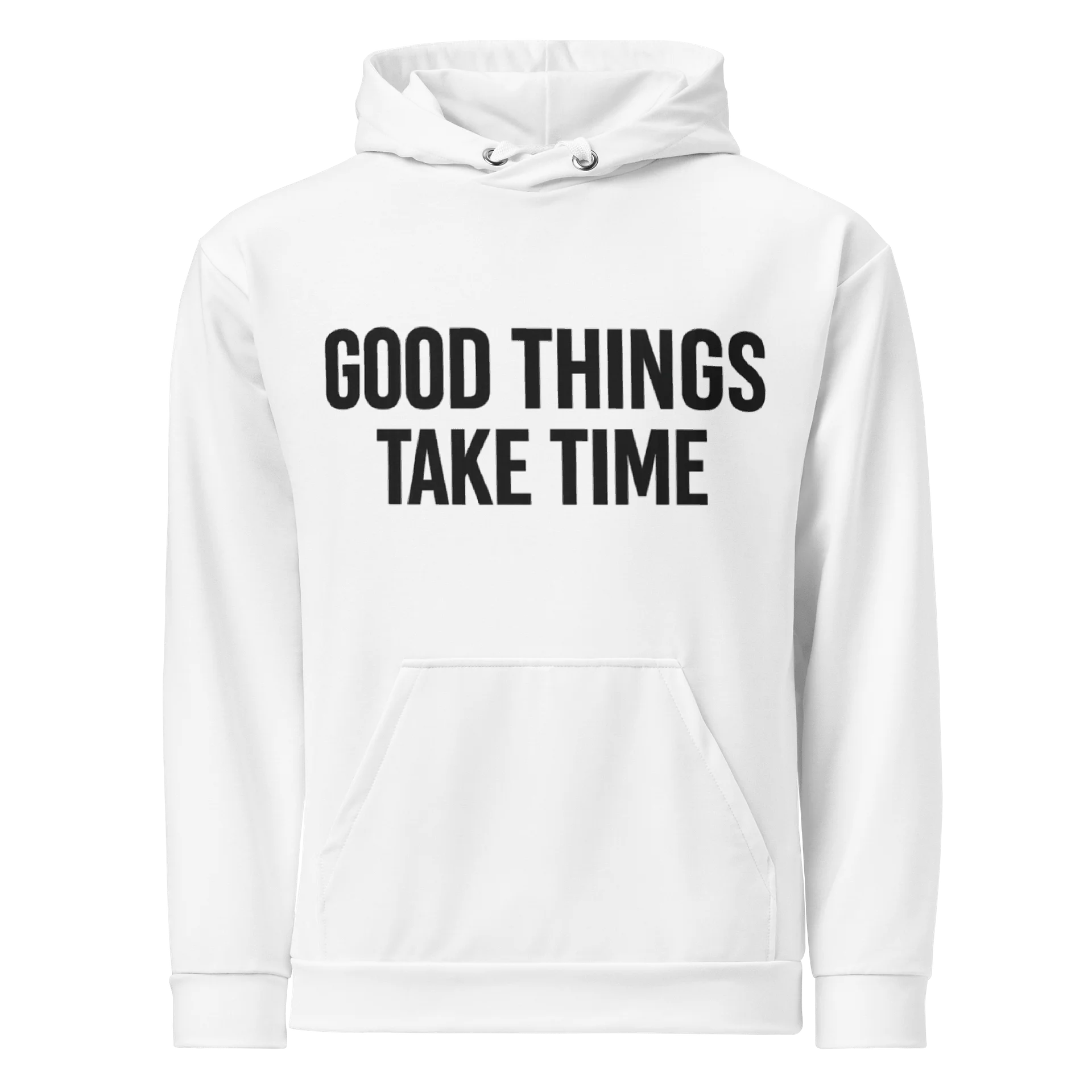 Good Things Take Time White Hoodie product image (1)