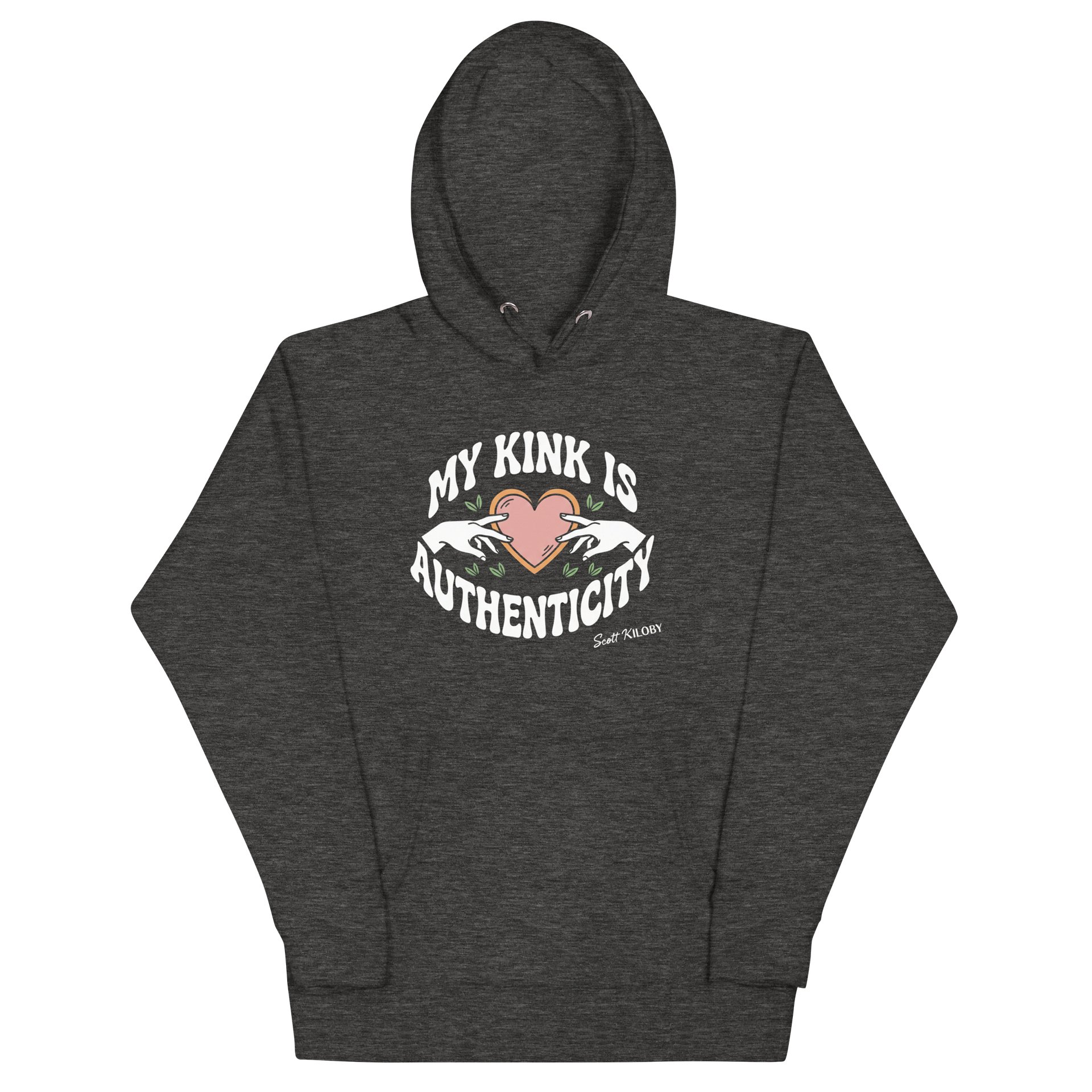 “My Kink Is Authenticity” Charcoal Heather Unisex Hoodie product image (2)