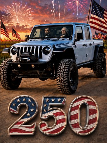Happy 250th America!!!🇺🇸 
Got the badge of honor too!🤘🏻

#4thofjuly #jeep #offroad