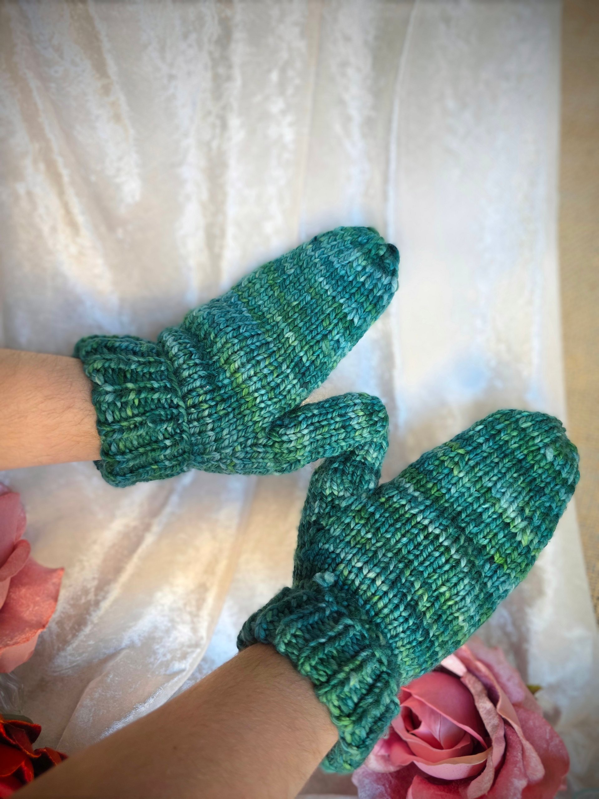 Custom Knit Chunky Mittens product image (2)