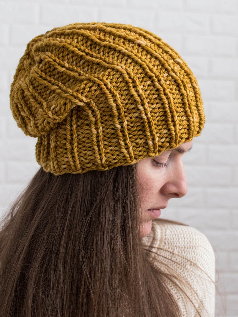 One-Skein Rib Stitch Hat Pattern - Quiet Calm product image (1)