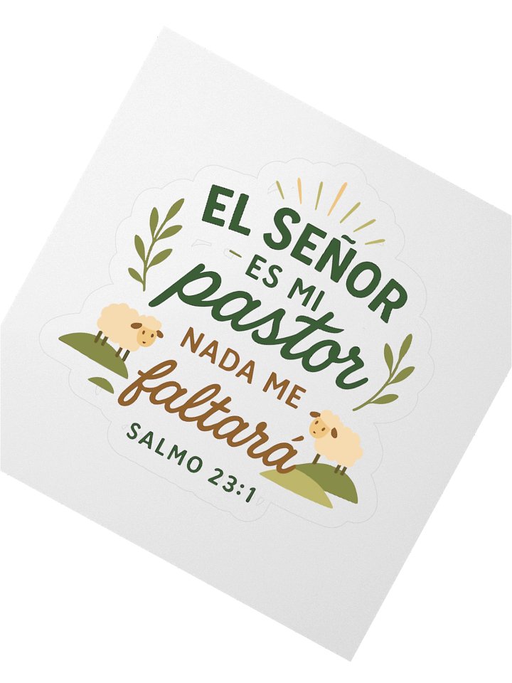 Spanish Faith Sticker – “El Señor es mi Pastor” – Christian Kiss-Cut Vinyl product image (2)
