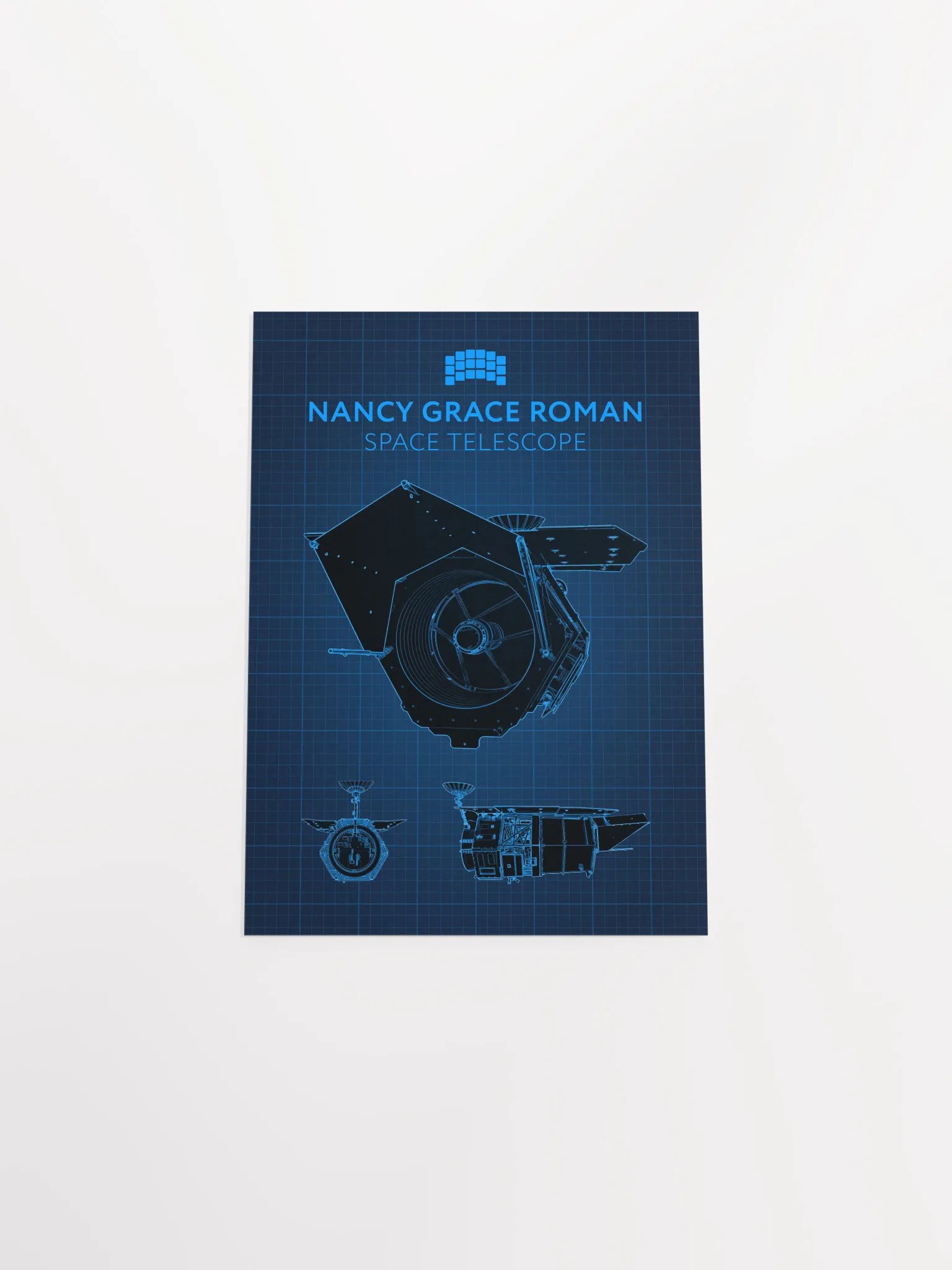 Nancy Grace Roman Telescope Blueprint Poster — NASA NGRST Space Print product image (9)
