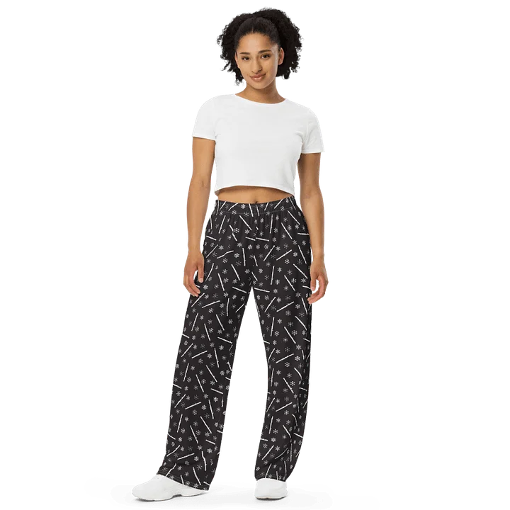 Piccolo - Flutes and Snowflakes Unisex Wide-Leg Pajama Pants product image (2)