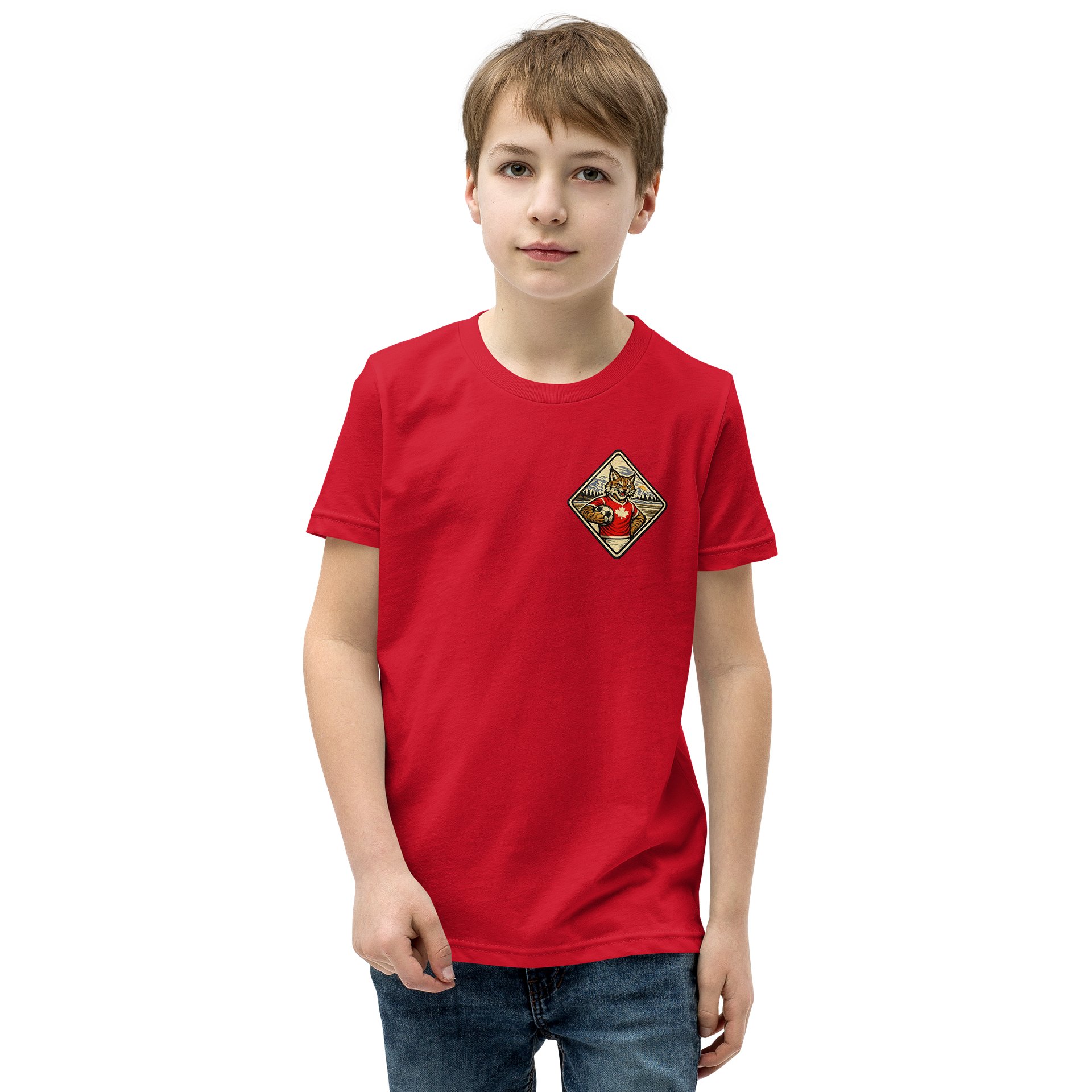 Lynx Soccer Player T-Shirt for Kids | The Wild Games product image (27)