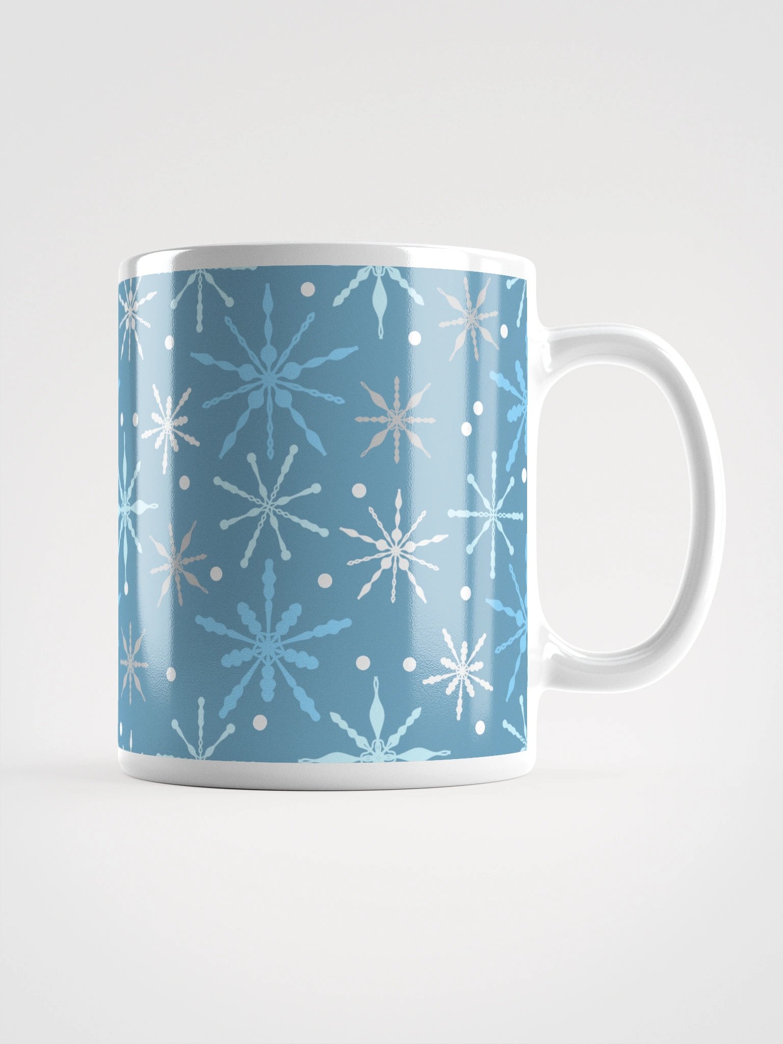 Snowflakes Pattern Mug in Light Blue product image (3)