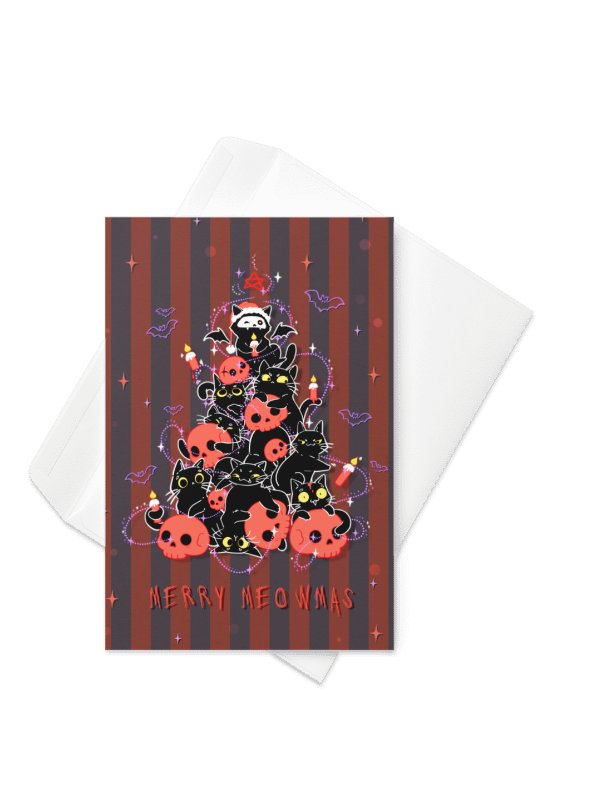 Gothic Christams cat tree - holiday Card product image (3)