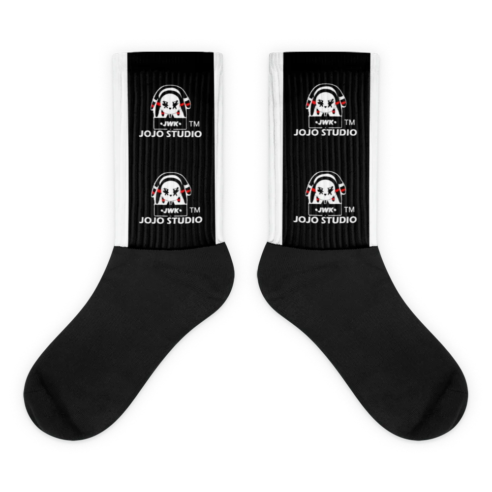 Jozef Kayembe Black Logo Crew Socks | JWK JOJO STUDIO product image (3)